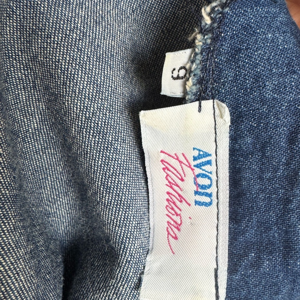 Vintage 90s Avon Fashions Denim Kokopelli Midi Dress | Southwest Boho - Picture 3 of 12
